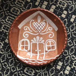 Gingerbread House Redware Plate