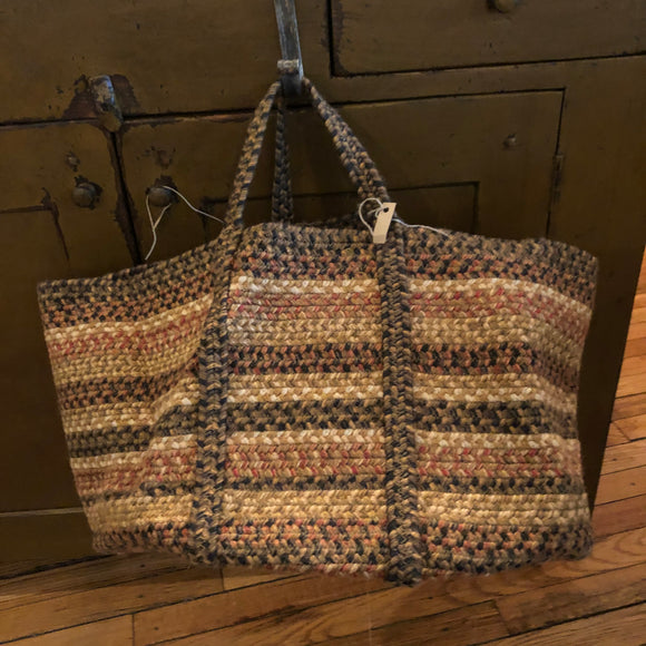 Jute Basket Tote - Black/Tan/Mustard/Red