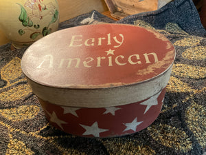 Stenciled Early American Star Box