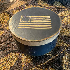 Stenciled Betsy Ross Flag Box