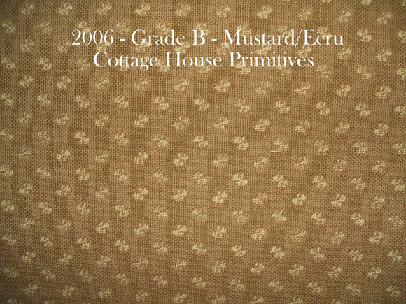 Tiny Petals - Mustard/Ecru