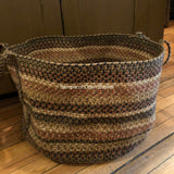 Jute Basket Tote - Black/Natural