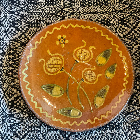 Thistle Redware Plate