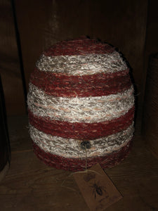 Candy Cane Bee Skep